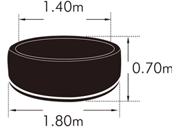 Vasca idromassaggio gonfiabile CAMARO LITE - Dimensioni