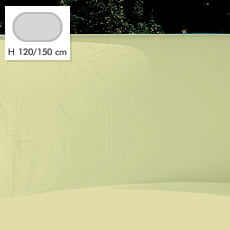 Liner per piscina ovale 525 h120- Forma ovale- Colore sabbia
