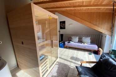 Sauna finlandese installata in appartamento Aria 120
