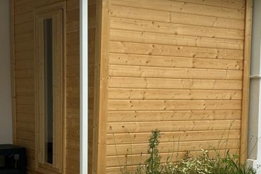 Sauna finlandese installata in ambiente esterno Ketty 3