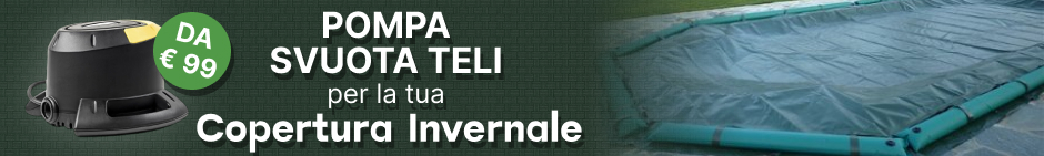 Pompa svuota teli per coperture invernali della piscina