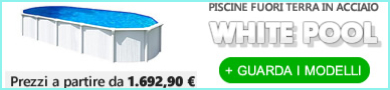 Piscine fuori terra in acciaio con contrafforti WHITE POOL