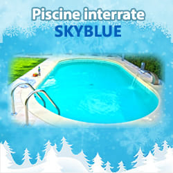 Saldi invernali 2024 piscine interrate in lamiera d'acciaio Skyblue