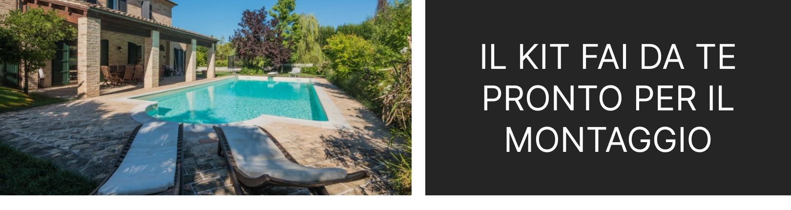 Piscine interrate in kit pannelli d'acciaio fai da te con Scala Romana 6x3 m - h.120 cm pronta per il montaggio