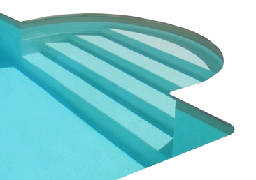Scala romana sotto liner per ingresso Piscina interrata in kit in pannelli d'acciaio rettangolare 8x4 m - h.150 cm
