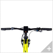 Bicicletta elettrica Mountain e-bike e-XTREME 6.2: particolare manubrio