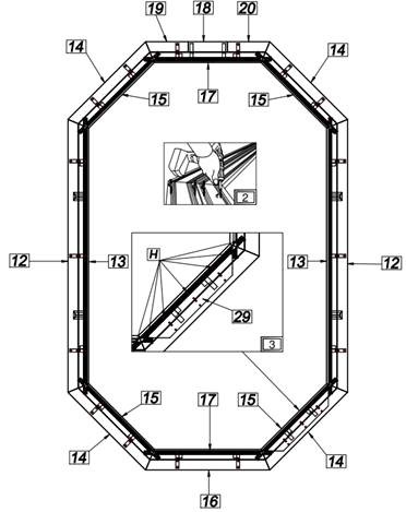 bordo piscina in legno