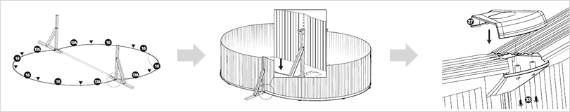 Piscina fuori terra in acciaio Ovale autoportante Aquamarina 490 bianca h. 120 cm: compreso nel kit: istruzioni di montaggio