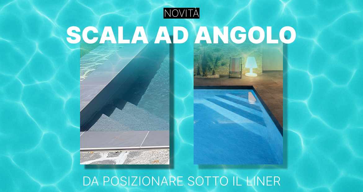 Piscina fuori terra autoportante rettangolare astrea con scala ad angolo sotto liner - 8,65x3,05 m