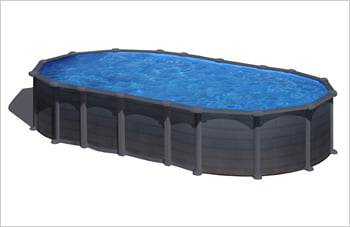 Piscina fuori terra in acciaio GRE Ovale CAPRI KITPROV6188GF - Kit piscina: struttura