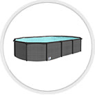 Piscina fuori terra in acciaio GREY POOL - Kit piscina