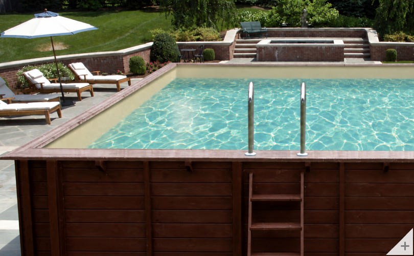 Piscina in legno fuori terra rettangolare da giardino Jardin SQUARE 3x3