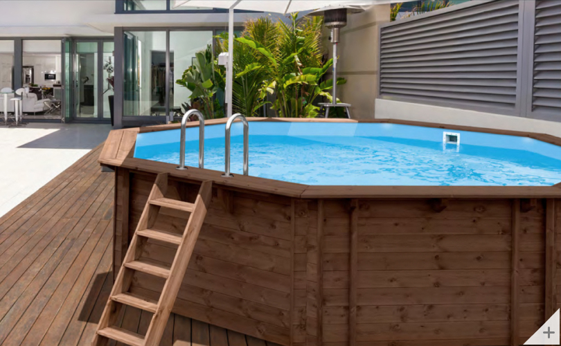 Piscina in legno fuori terra esagonale circolare da giardino Jardin Tall 434