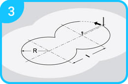 Piscina interrata economica in acciaio a otto Skyblue - Fase del montaggio 3: tracciamento del perimetro vasca.