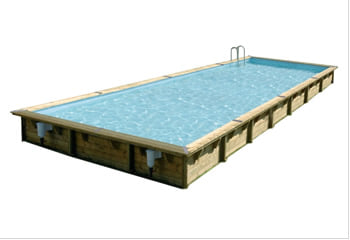 Kit piscina della  piscina in legno fuori terra da esterno MASTER POOL 1100x500 Liner azzurro: struttura in legno