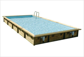 Kit piscina della  piscina in legno fuori terra da esterno MASTER POOL 800x500 Liner azzurro: struttura in legno