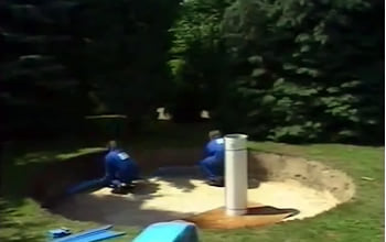 Piscina interrata in lamiera d'acciaio rotonda liner sabbia SKYSAND RELAX 600 h.120 - Installazione: scavo