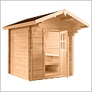 Sauna finlandese da giardino o da esterno Country - Kit struttura della sauna in legno massello
