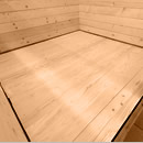 Sauna finlandese da giardino o da esterno Scala Medium - Pavimento in legno