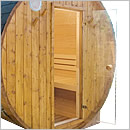 Sauna finlandese a botte da giardino o da esterno Kammi 220 - Porta in vetro ESG