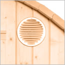 Sauna finlandese a botte da giardino o da esterno Kammi 180 - Griglia di aerazione