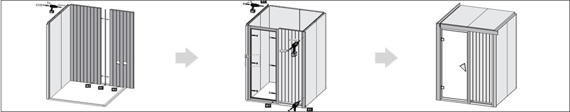 Sauna finlandese classica Fedora 3 coibentata - Istruzioni di montaggio