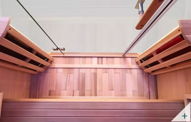 Sauna infrarossi Patty - Foto degli interni: riscaldatori frontali