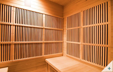 Sauna infrarossi Ramona - Foto degli interni: maniglia in legno