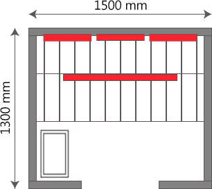 Sauna multifunzione Combi finlandese e infrarossi Bea 150 - Prospetto tecnico