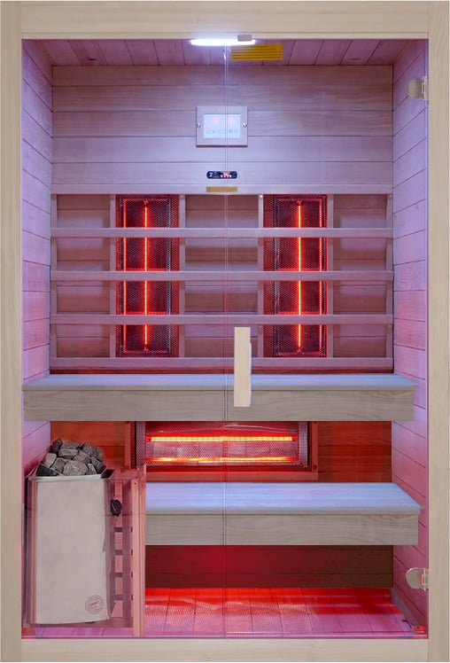 Sauna multifunzione Combi finlandese e infrarossi Bea 200 - Foto della cabina 