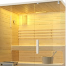 Sauna in kit da interno - Kit porta in vetro