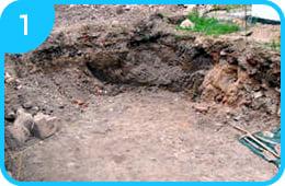 Piscina interrata economica in acciaio Ovale Skyblue - Fase del montaggio 1: lo scavo.