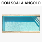 Piscine interrate in pannelli d'acciaio con Scala ad angolo sotto liner