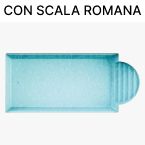 Kit piscine interrate in pannelli d'acciaio con Scala Romana