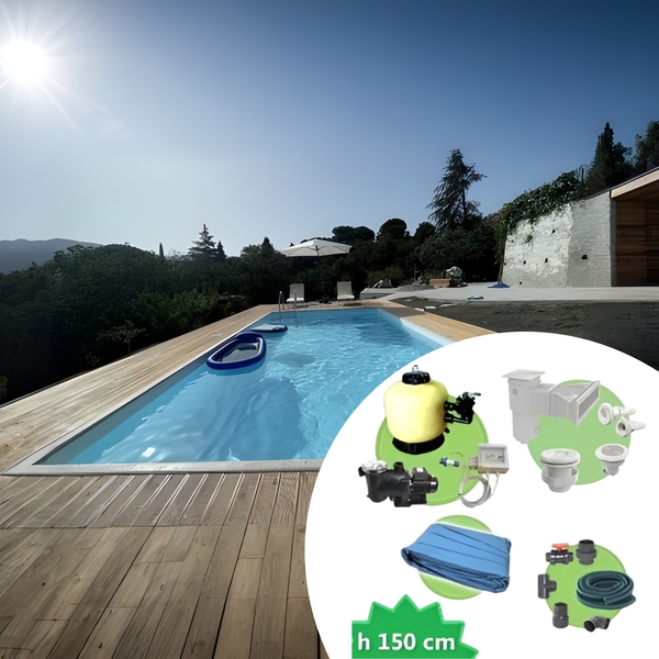 Piscina interrata in cemento armato 7x3 m - h. 1,5 m + Liner