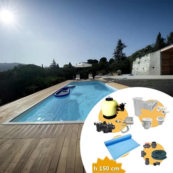 Piscina interrata in cemento armato 10x4 m - h. 1,5 m + Membrana