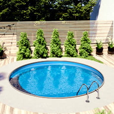 Piscina interrata in acciaio circolare NEWSKYBLUE 500-h.120cm-EASY