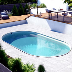 Piscina interrata ovale in acciaio SKYSAND 800-h.120cm-EASY