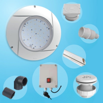 Kit proiettore LED RGB per piscine in pannelli e Futura