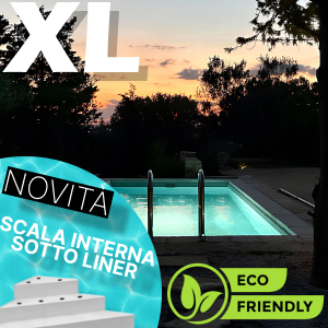 Piscina fuori terra autoportante con scala angolo 5x3 m - Astrea XL
