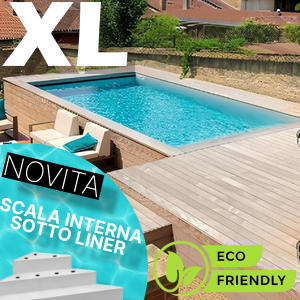 Piscina fuori terra autoportante con scala angolo 8,50x3,50m - Astrea