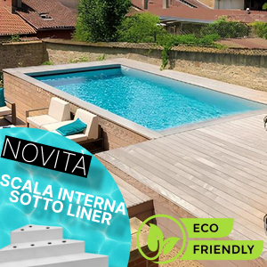 Piscina fuori terra autoportante con scala 8,65x3,05 m - Astrea