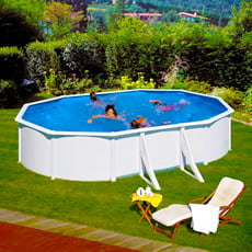Piscina fuori terra GRE in acciaio Ovale 500x300x1,20 FIDJI KIT500ECO