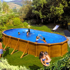 Piscina fuori terra GRE acciaio ovale 730x375x1,32 MAURITIUS PROV738WO