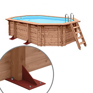 Piscina in legno fuori terra JARDIN PLATFORM 563