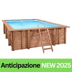 Piscina in legno fuori terra rettangolare JARDIN CARRE 5x3