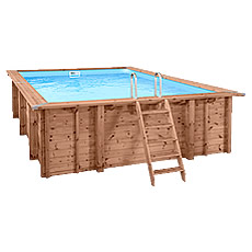 Piscina in legno fuori terra rettangolare JARDIN CARRE 7x3