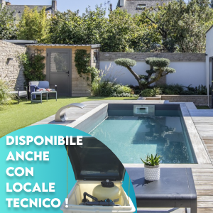 Piscina interrata kit pannelli acciaio rettangolare 6x3 h150 Futura