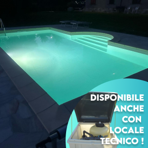 Piscina interrata kit pannelli acciaio con scala 6x3 h120 