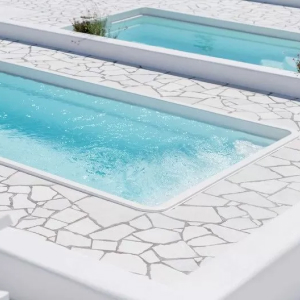 Piscina interrata in vetroresina Mini Pool 4,00x2,16 m azzurra